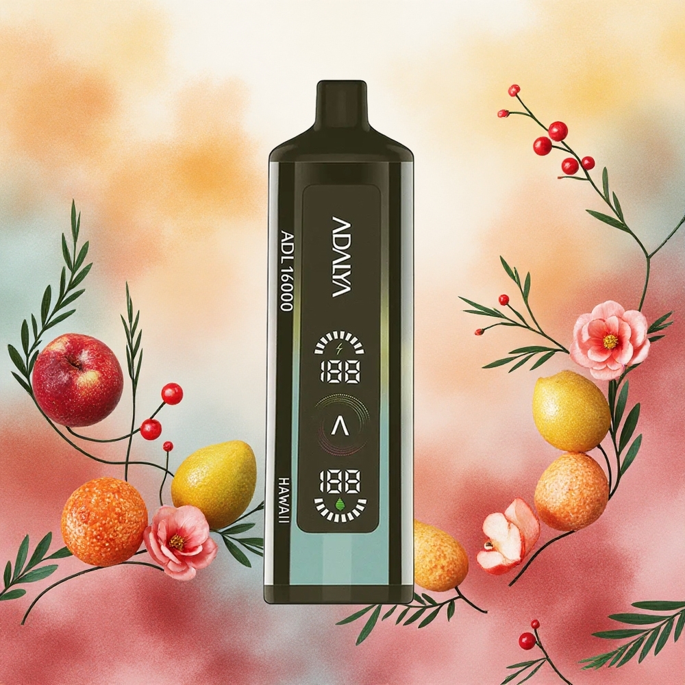 Adalya ADL 16000 PRO Puffs Vape Descartável Hawaii Tela Digital e Bobina Smart Mesh em Atacado Brasileiro