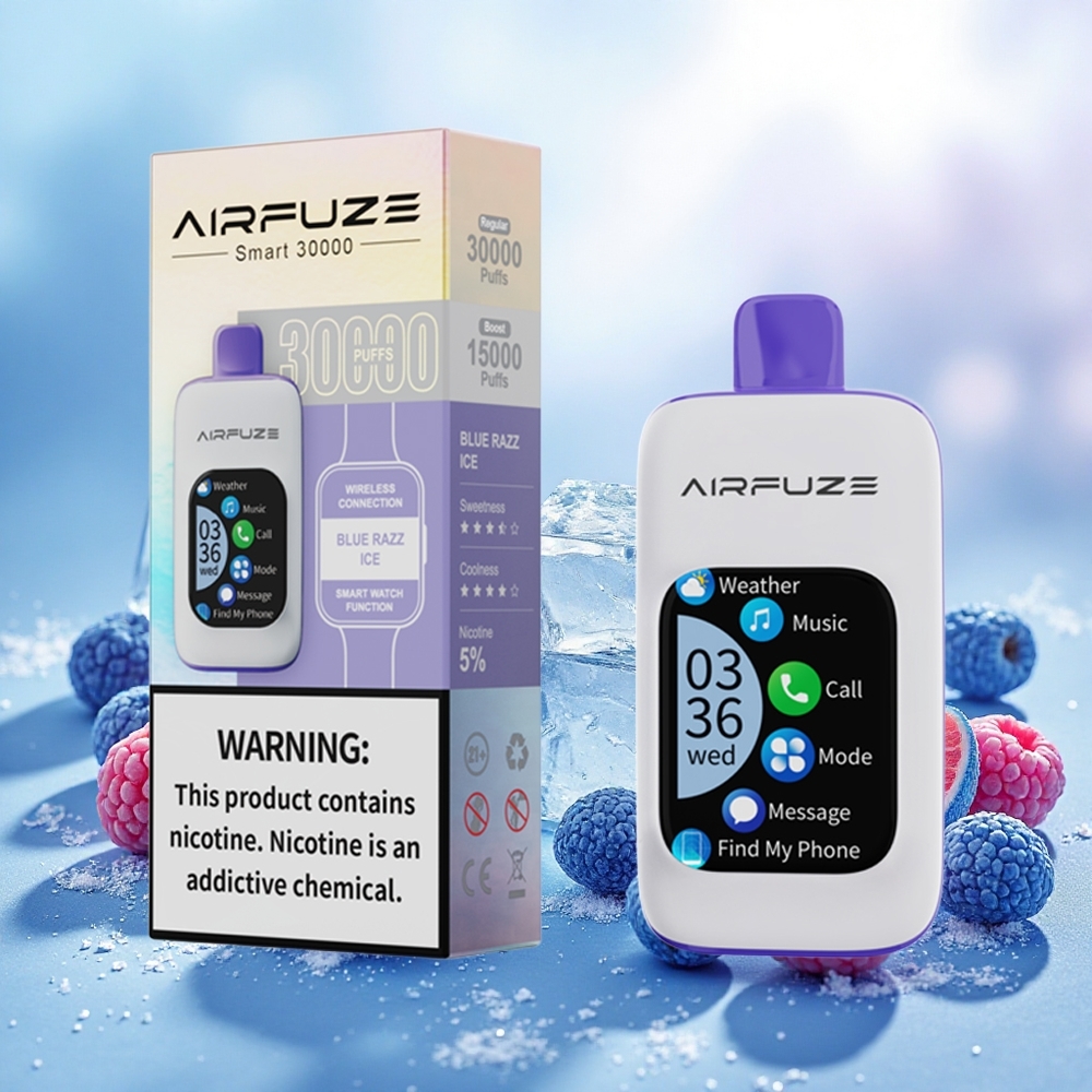 AirFuze Smart 30000 Puffs Disposable Vape Blue Framboesa Gelo atacado brasileiro