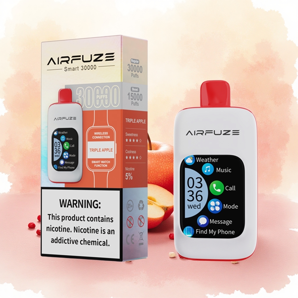 AirFuze Smart 30000 Puffs Disposable Vape Maçã Tripla 5 900mAh 201\ TFT Touch atacado brasileiro