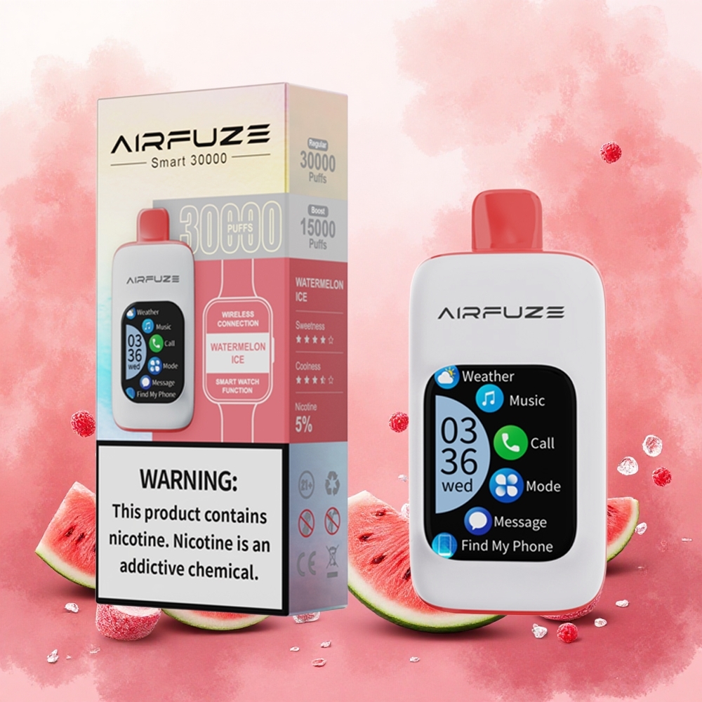 AirFuze Smart 30000 Puffs Disposable Vape Melancia Gelo atacado brasileiro