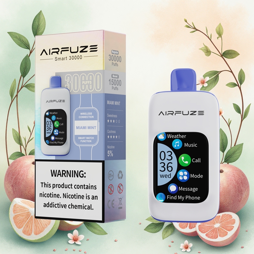AirFuze Smart 30000 Puffs Disposable Vape Menta de Miami atacado brasileiro