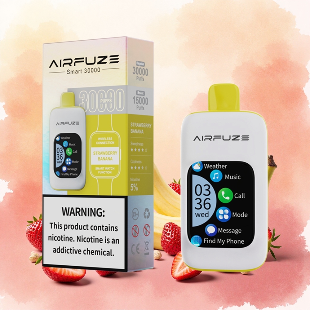 AirFuze Smart 30000 Puffs Disposable Vape Morango Banana atacado brasileiro