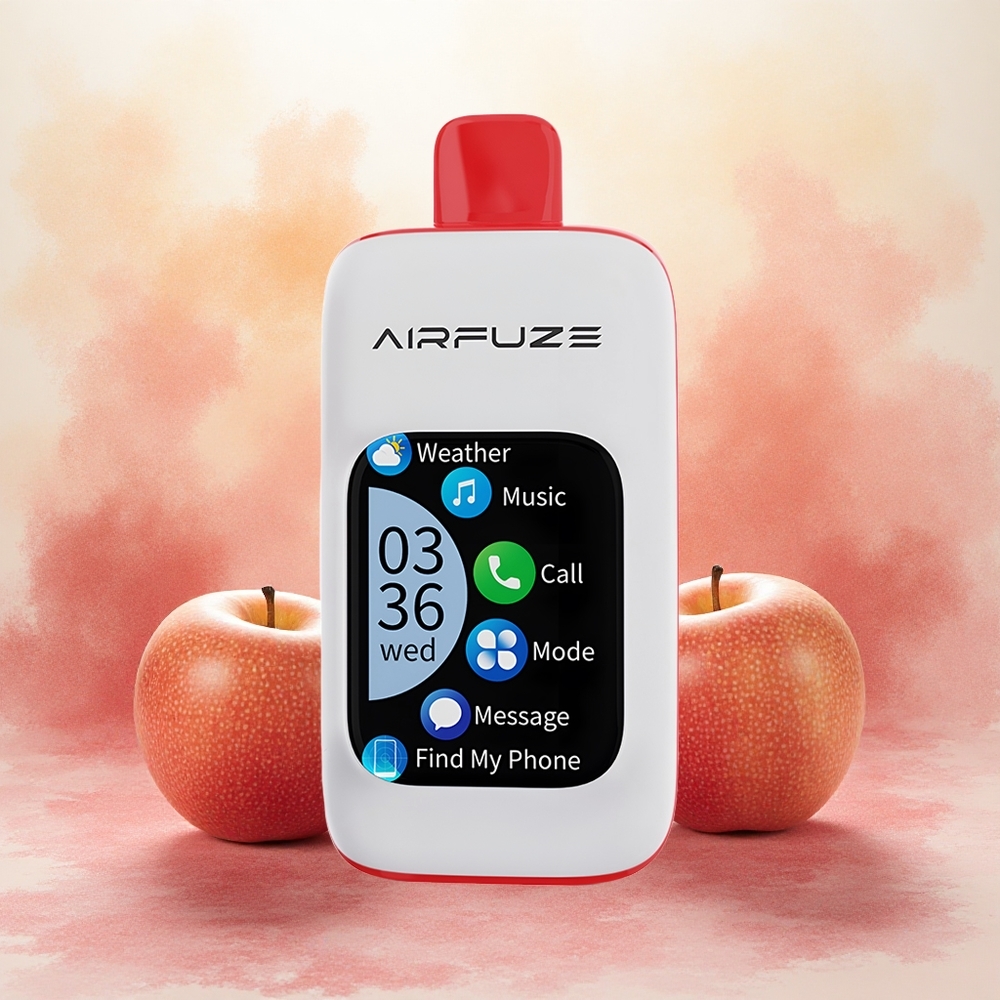 AirFuze Smart 30000 Puffs Vape Descartável Maçã Tripla com Tela TFT 201 e Bateria 900mAh - Atacado Brasileiro