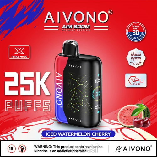 Aivono AIM BOOM 25000 cereja de melancia gelada 086J347 - Aivono Vape Brasil