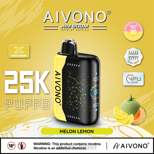 Aivono AIM BOOM 25000 melão limão 086J348 - Vape Aivono Brasil