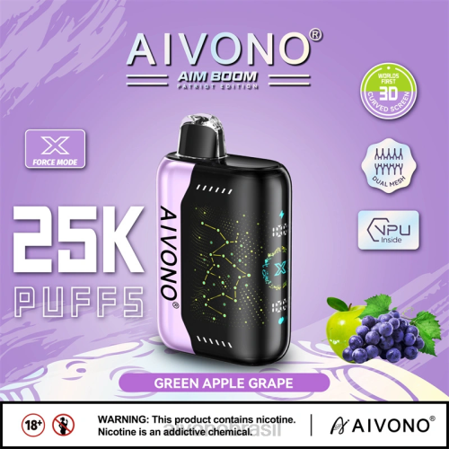 Aivono AIM BOOM 25000 uva maçã verde 086J346 - Aivono Brasil