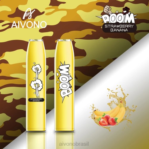 Aivono AIM BOOM 600 banana morango 086J363 - Aivono Vape Brasil