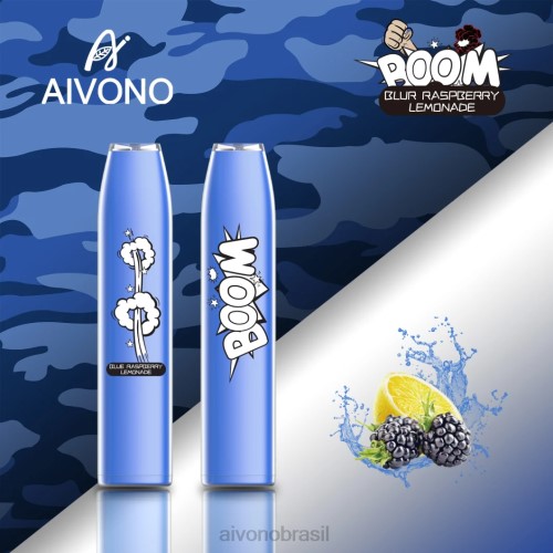 Aivono AIM BOOM 600 limonada de framboesa azul 086J355 - Aivono Vape Brasil
