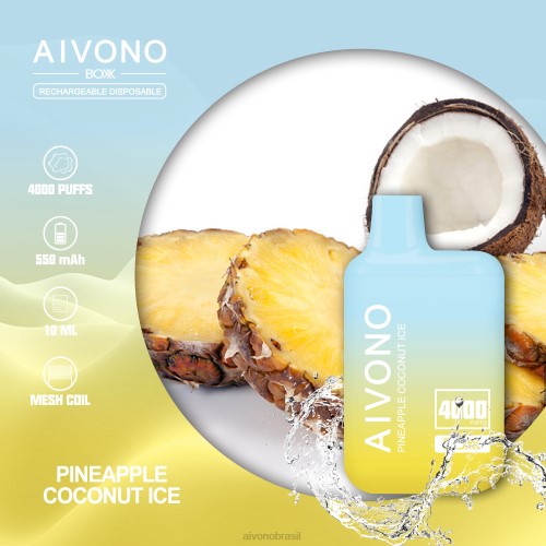 Aivono AIM BOXX 4000 gelo de abacaxi e coco 086J222 - Aivono Brasil