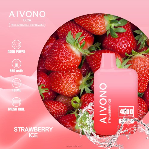 Aivono AIM BOXX 4000 gelo de morango 086J226 - Aivono Brasil