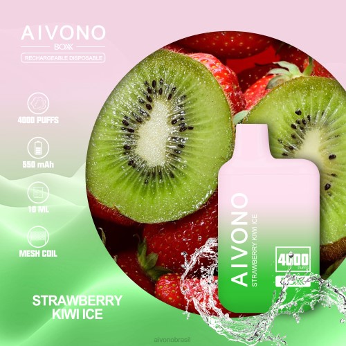 Aivono AIM BOXX 4000 gelo de morango e kiwi 086J229 - Aivono Vape