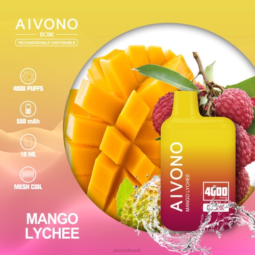 Aivono AIM BOXX 4000 lichia de manga 086J216 - Vape Aivono Brasil