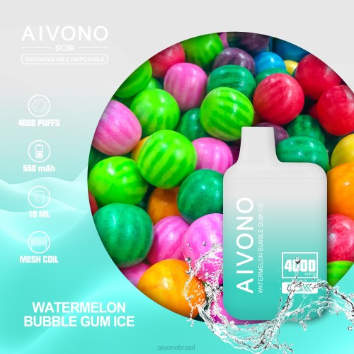 Aivono AIM BOXX 4000 sorvete de chiclete de melancia 086J227 - Aivono Vape Brasil