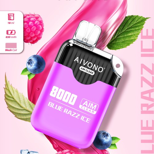 Aivono AIM CLEAR 8000 gelo azul 086J202 - Aivono Brasil