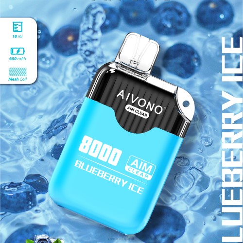 Aivono AIM CLEAR 8000 gelo de mirtilo 086J206 - Aivono Brasil