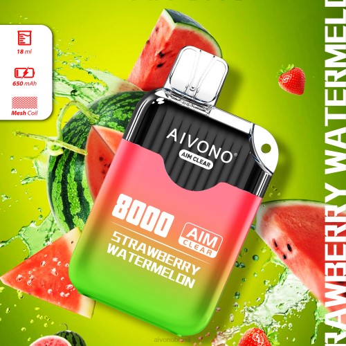 Aivono AIM CLEAR 8000 melancia morango 086J208 - Vape Aivono Brasil