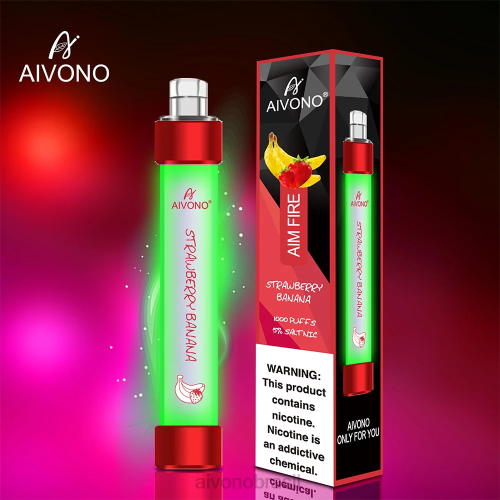 Aivono AIM FIRE 1000 banana morango 086J332 - Vape Aivono Brasil