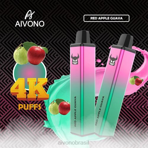 Aivono AIM FREAK 4000 goiaba maçã vermelha 086J257 - Aivono Vape