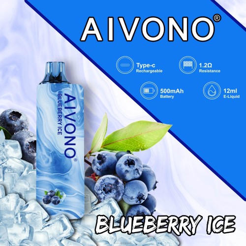 Aivono AIM GUN 7000 gelo de mirtilo 086J104 - Vape Aivono Brasil