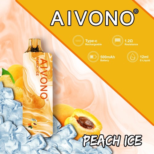 Aivono AIM GUN 7000 gelo de pêssego 086J103 - Aivono Vape Brasil