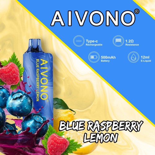 Aivono AIM GUN 7000 mirtilo framboesa limão 086J109 - Aivono Vape