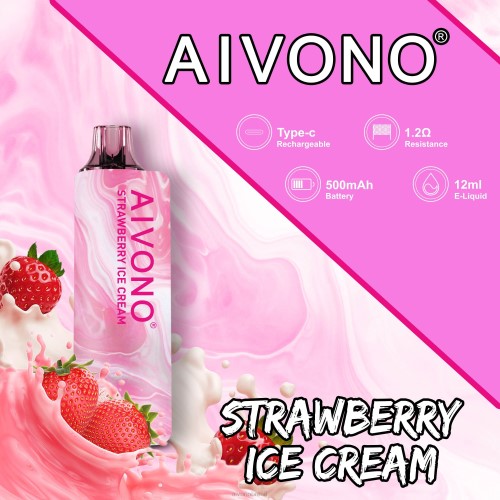 Aivono AIM GUN 7000 sorvete de morango 086J105 - Aivono Vape