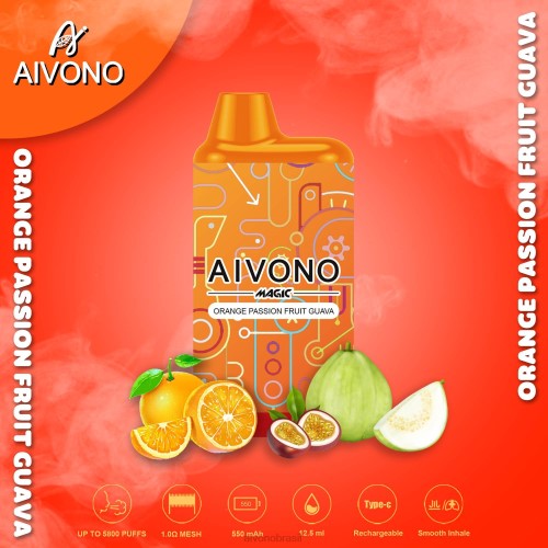 Aivono AIM MAGIC cigarro de caixa de 5800 bocas goiaba laranja maracujá 086J90 - Aivono Brasil