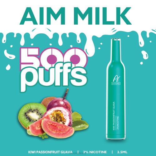 Aivono AIM MILK 500 kiwi maracujá goiaba 086J272 - Vape Aivono Brasil