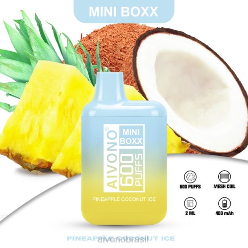 Aivono AIM MINI BOXX 600 gelo de abacaxi e coco 086J238 - Aivono Brasil