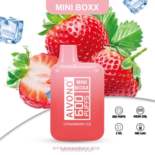 Aivono AIM MINI BOXX 600 gelo de morango 086J236 - Vape Aivono Brasil