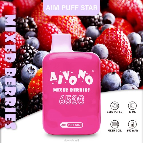 Aivono AIM PUFF STAR 6500 frutas misturadas 086J290 - Aivono Brasil