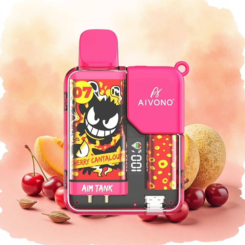 Aivono AIM-TANK 9500 Puffs Vape Descartável Cereja Melão atacado brasileiro