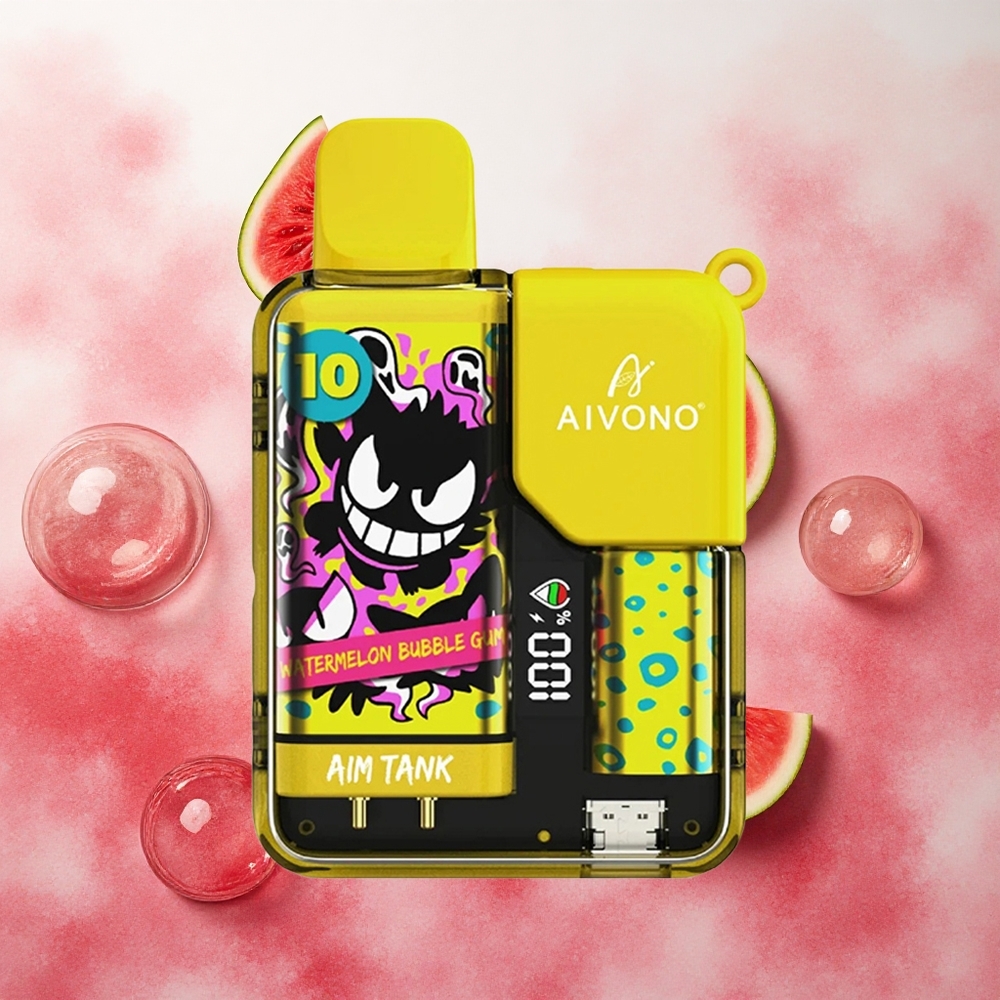 Aivono AIM-TANK 9500 Puffs Vape Descartável Goma de Melancia 18ml LCD atacado brasileiro