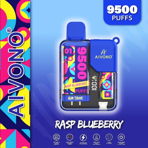 Aivono AIM TANK 9500 framboesa mirtilo 086J33 - Aivono Vape