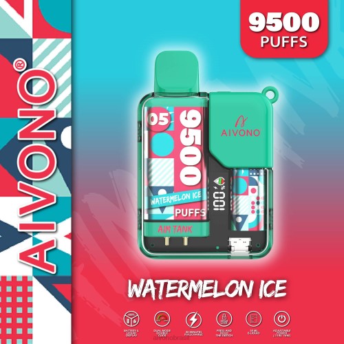 Aivono AIM TANK 9500 gelo de melancia 086J37 - Aivono Vape