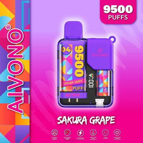 Aivono AIM TANK 9500 uva sakura 086J36 - Vape Aivono Brasil