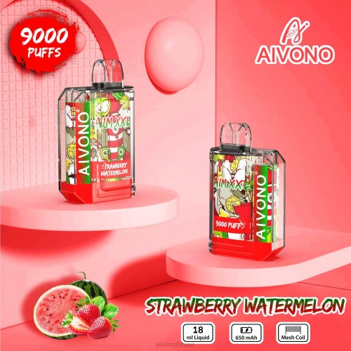 Aivono AIM XXL Adesivo de boca 9000 transparente melancia morango 086J53 - Aivono Vape