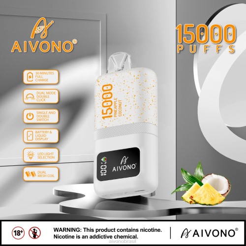 Aivono AIM magic 15000 coco abacaxi 086J72 - Vape Aivono Brasil