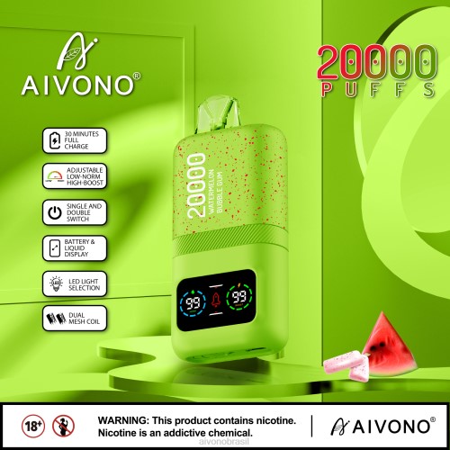 Aivono AIM magic 20000 chiclete de melancia 086J82 - Aivono Brasil