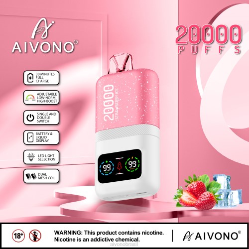 Aivono AIM magic 20000 gelo de morango 086J74 - Aivono Brasil