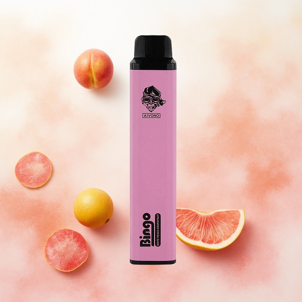Aivono Aim Bingo 4000 Puffs Descartável Branco Pêssego Toranja 10mL 1000mAh atacado brasileiro