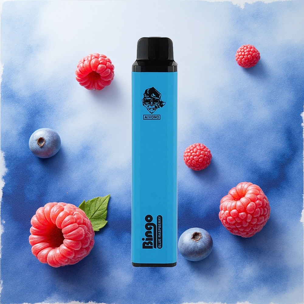 Aivono Aim Bingo 4000 Puffs Descartável Vape Framboesa Azul 10mL 1000mAh atacado brasileiro