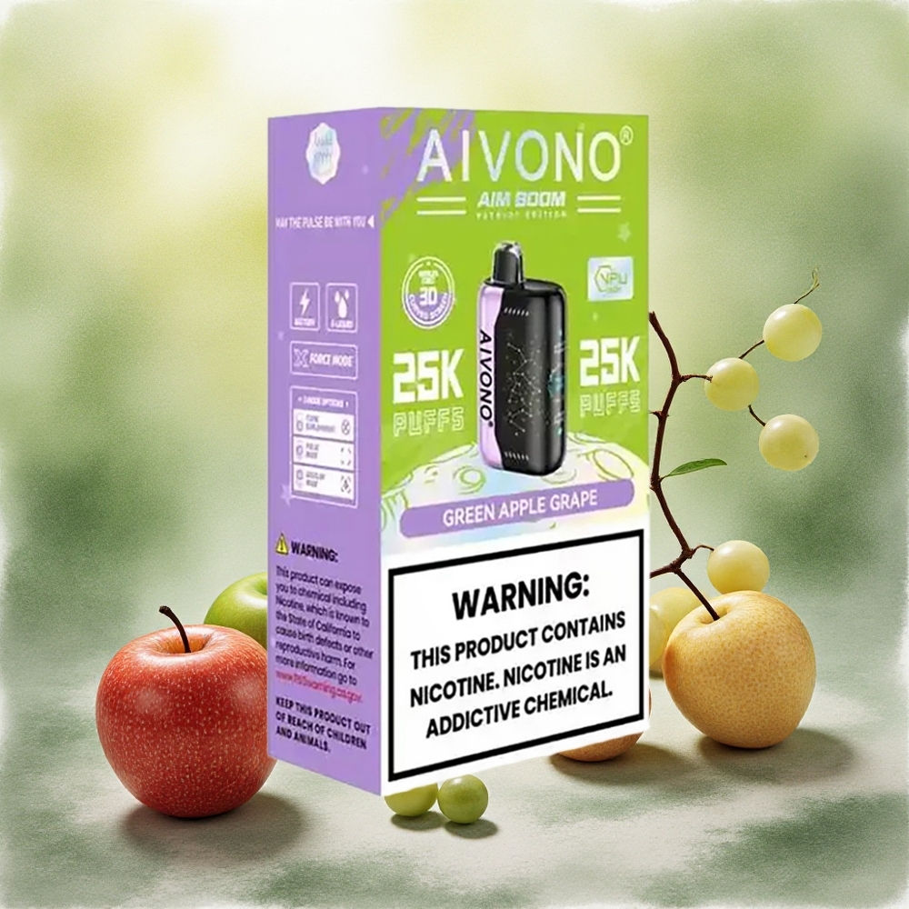 Aivono Aim Boom 25000 Puffs Descartável Maçã Verde Uva 28ml Capacidade Tipo-C atacado brasileiro