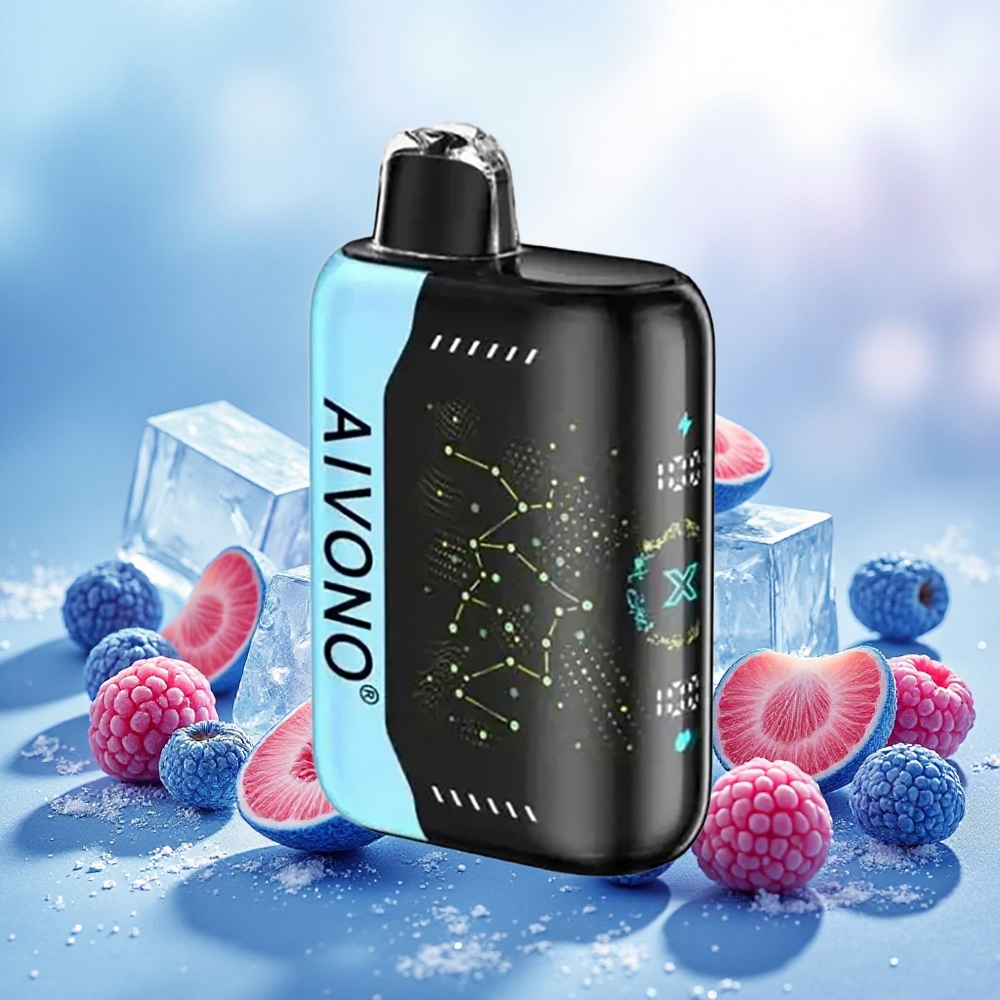 Aivono Aim Boom 25000 Puffs Vape Descartável Blue Framboesa Gelo atacado brasileiro