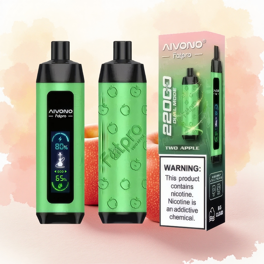Aivono Aim Fatpro 22000 Puffs Descartável Dois Sabores de Maçã atacado brasileiro 0 2 3 5 Nicotina 600mah Recarregável