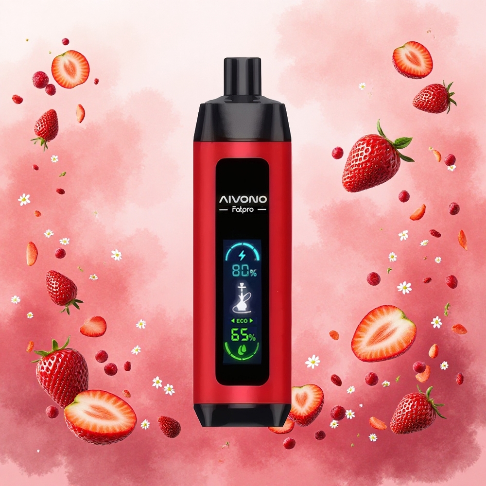Aivono Aim Fatpro 22000 Puffs Rechargeável Sabor Morango Punch atacado brasileiro