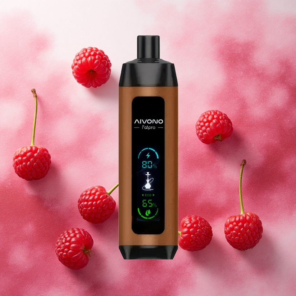 Aivono Aim Fatpro 22000 Puffs Vape Descartável Cereja Framboesa com 28ml e Atacado Brasileiro