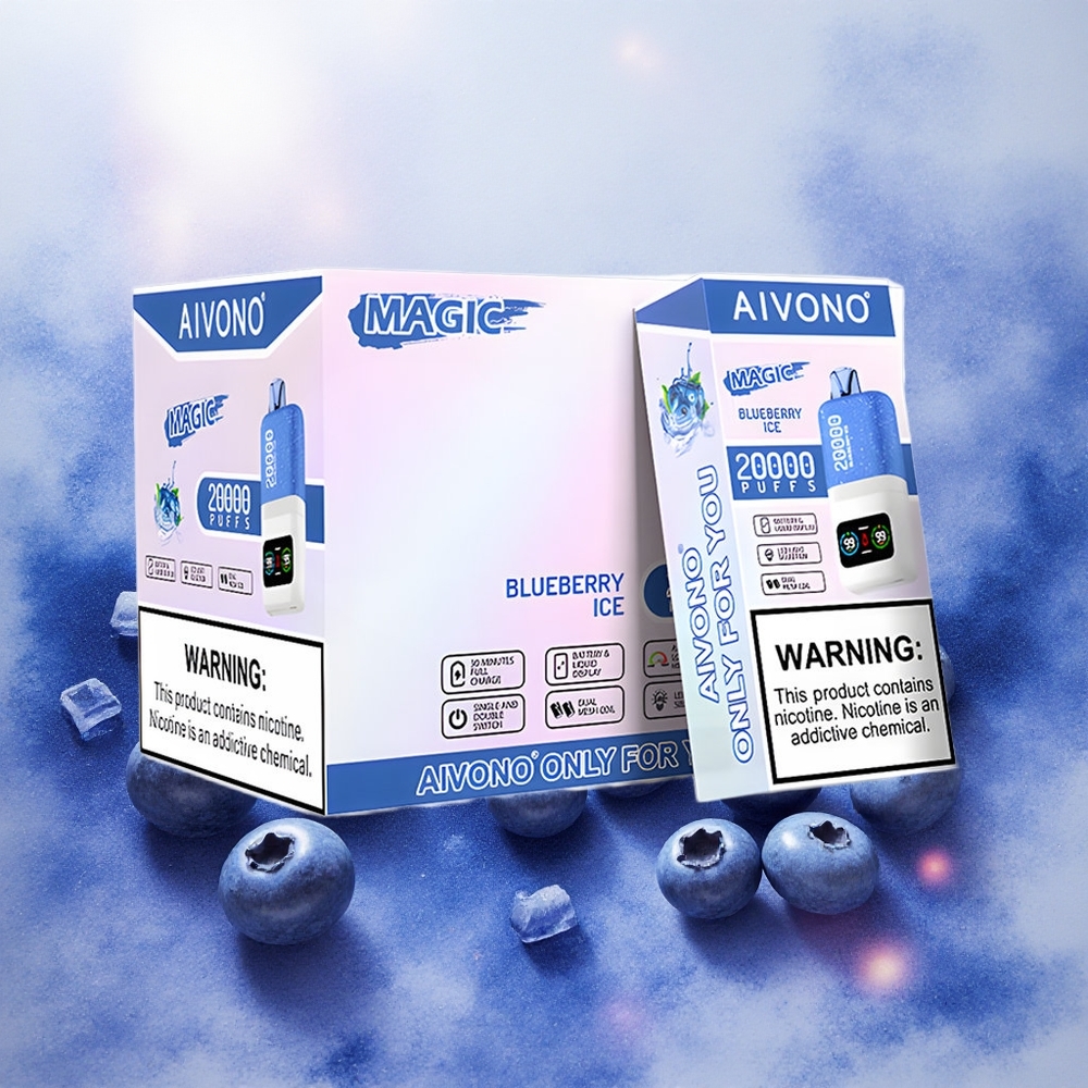 Aivono Aim Magic 20000 Puffs Vape Descansável Mirtilo Gelo 26ml Tipo-C Recarregável atacado brasileiro