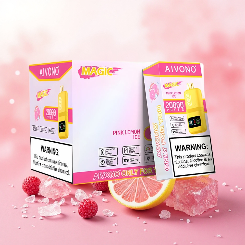 Aivono Aim Magic 20000 Puffs Vape Descarga Rosa Limão Gelo atacado brasileiro