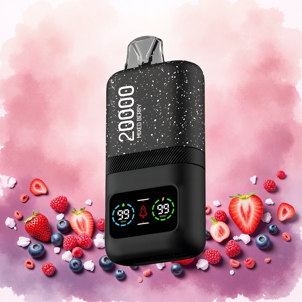 Aivono Aim Magic 20000 Puffs Vape Descartável Frutas Silvestres 26ml Bobina de Malha Dupla LCD Recarregável 600mAh atacado brasileiro
